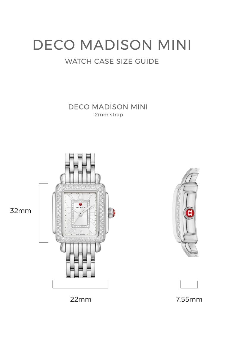 Deco Madison Diamond Bracelet Wrap Watch, 23mm, Alternate, color, SILVER