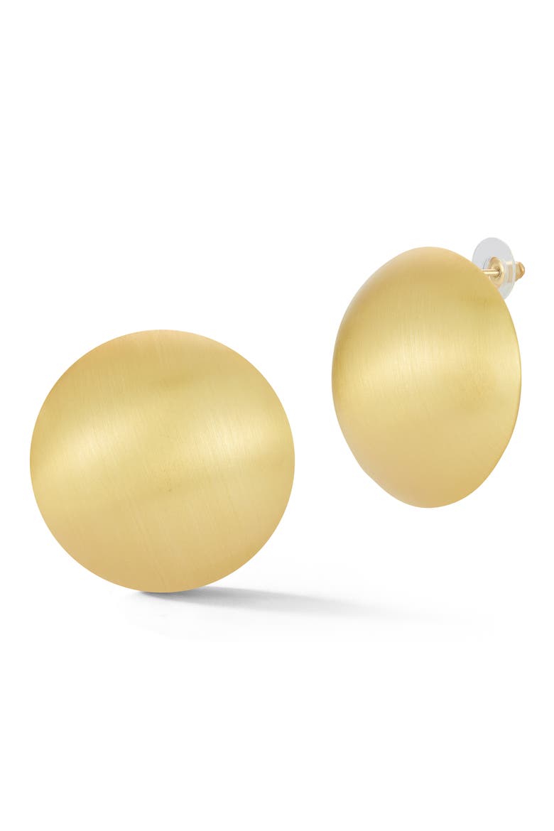 Bold Button Stud Earrings, Main, color, GOLD