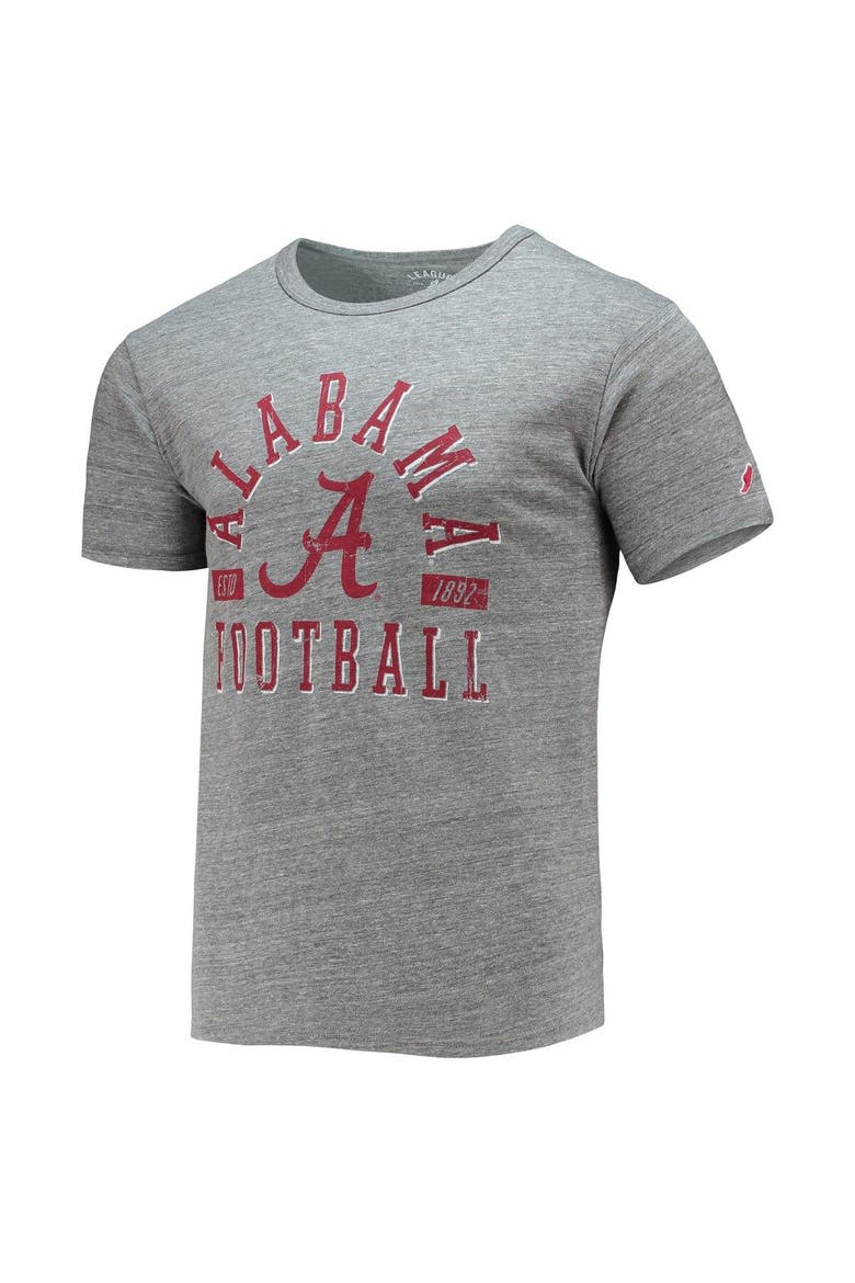 Men's League Collegiate Wear Heathered Gray Alabama Crimson Tide Football Focus Victory Falls Tri-Blend T-Shirt, Alternate, color, Heather Gray