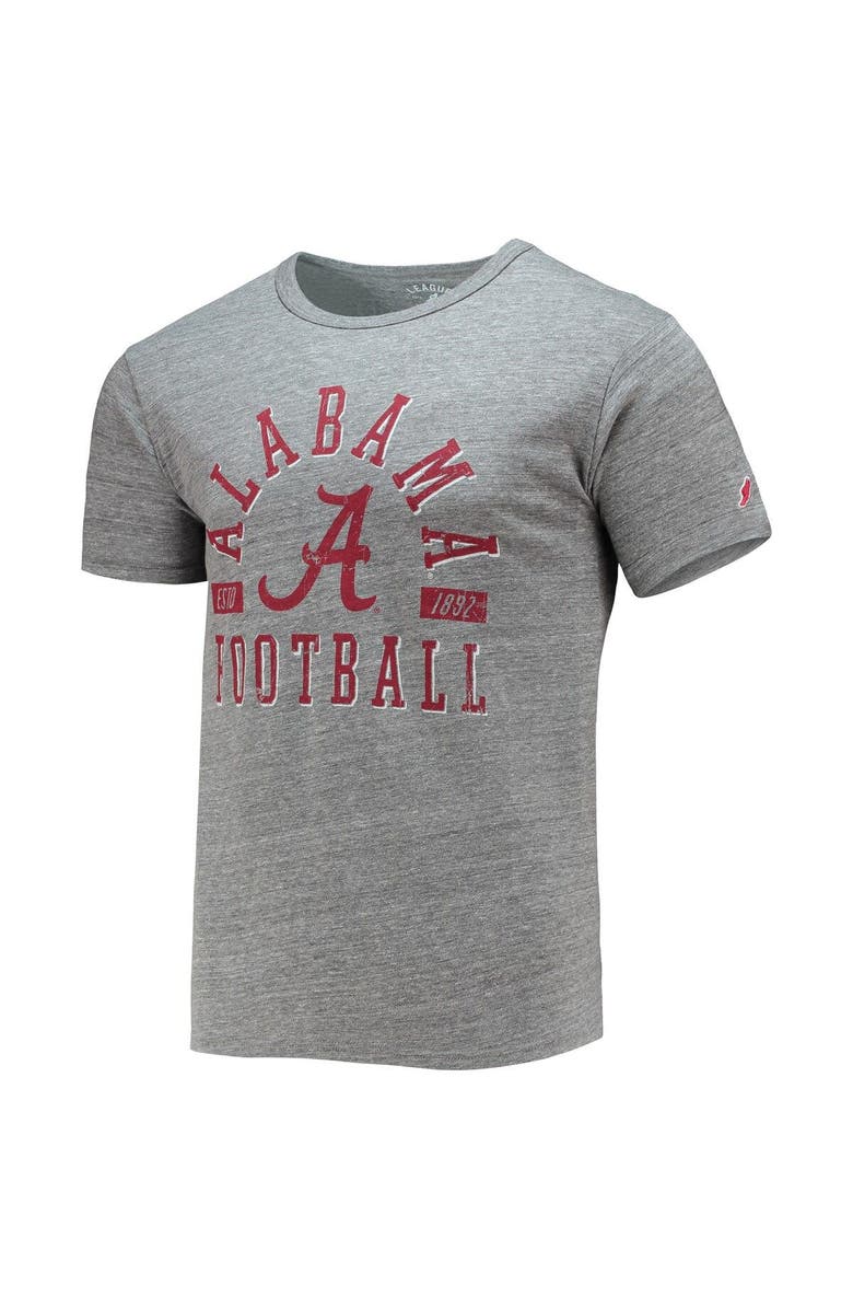 LEAGUE COLLEGIATE WEAR Men's League Collegiate Wear Heathered Gray Alabama Crimson Tide Football Focus Victory Falls Tri-Blend T-Shirt, Alternate, color, 