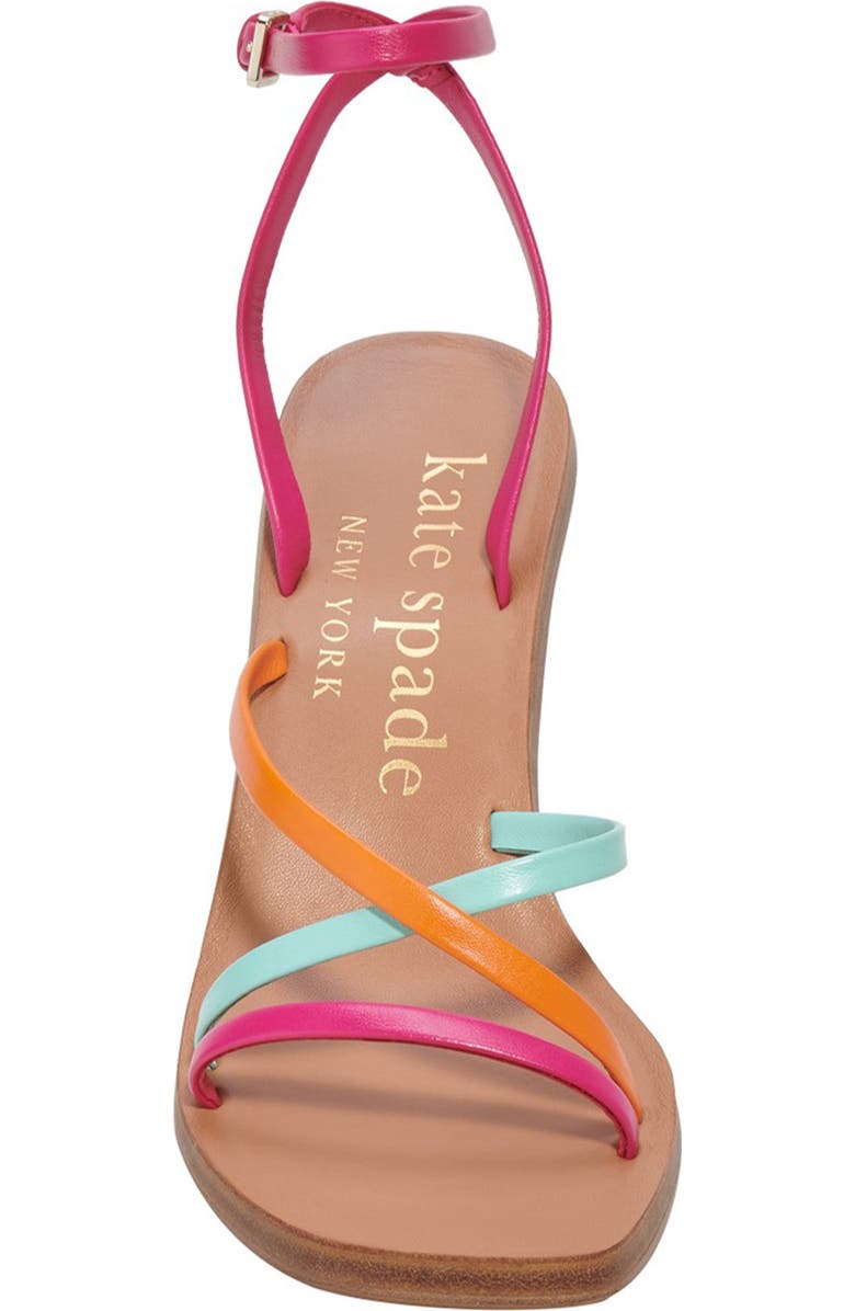 Kate Spade New York charmer strappy sandal, Alternate, color, Rose Jam/ Low Tide/ Satsuma