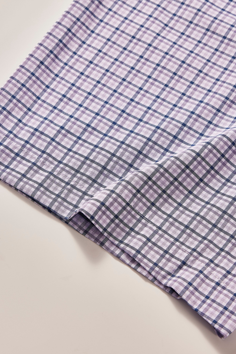 Men’s Big and Tall Stanton Shirt ,Tailored Fit short Sleeves, Performance Fabric & Ventilated Armholes, Alternate, color, purple-plaid-6