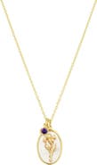 Set & Stones Katrina Birth Flower and Birthstone Charm Necklace