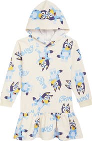 BLUEY Fleece Hooded Dress