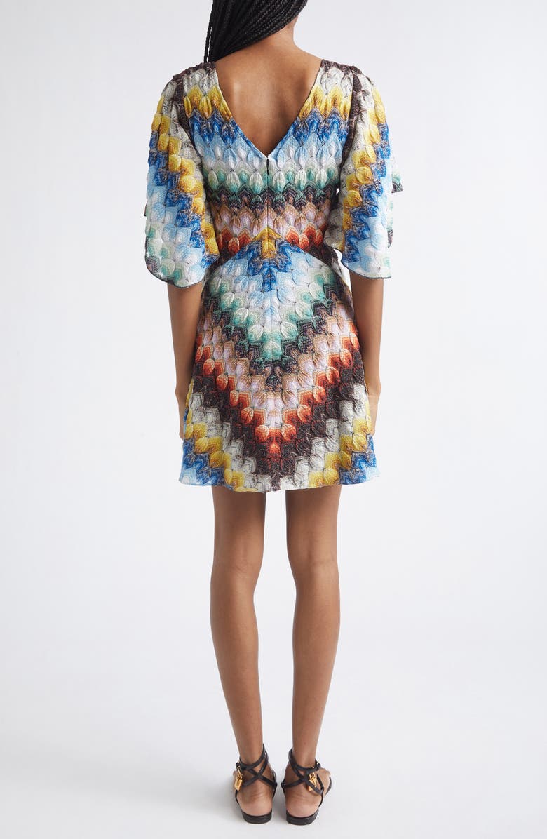 Missoni Lace Motif Lamé Minidress, Alternate, color, Multicolor On Black Base