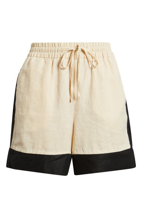 Morti Colorblock Linen Shorts