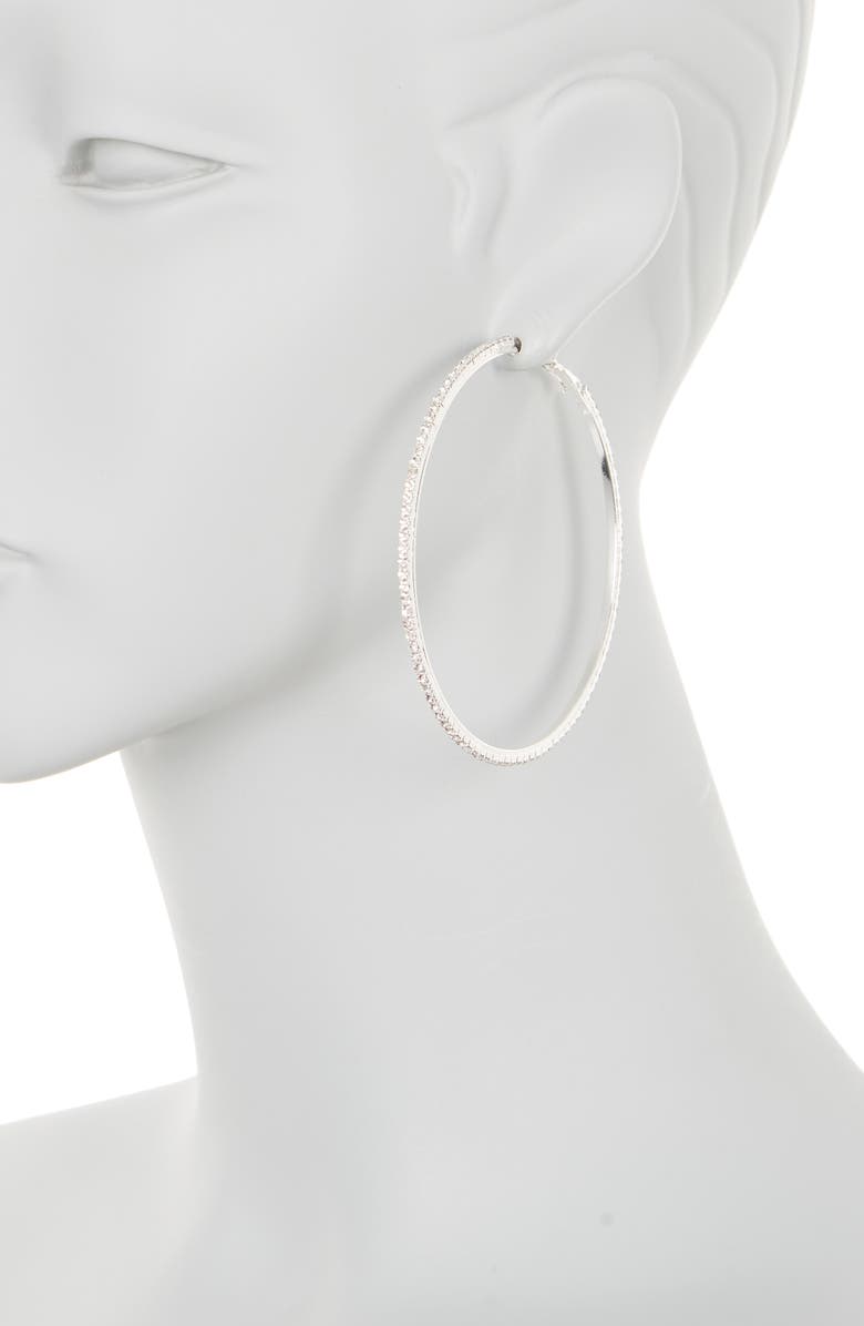 CRISTABELLE Pavé Crystal Hoop Earrings, Alternate, color, 