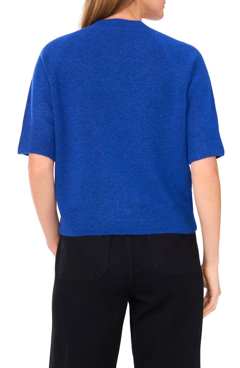 Vince Camuto Crewneck Short Sleeve Sweater, Alternate, color, Deep Royal Blue