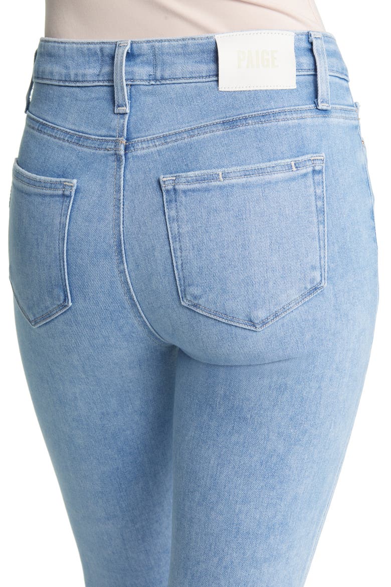 Colette High Waist Raw Hem Crop Flare Jeans, Alternate, color, PARK AVE