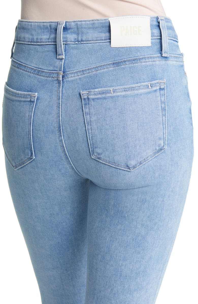 PAIGE Colette High Waist Raw Hem Crop Flare Jeans, Alternate, color, 