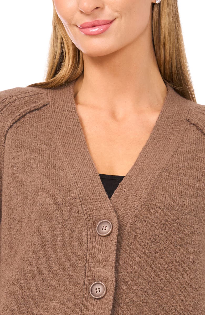 Halogen<sup>®</sup> Raglan Sleeve V-Neck Cardigan, Alternate, color, Mink Taupe