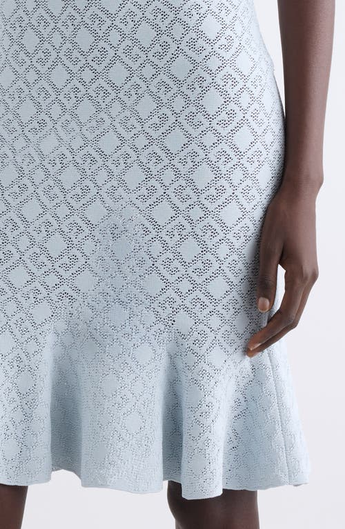 Givenchy Monogram 72 Jacquard Knit Polo Dress In Pale Blue