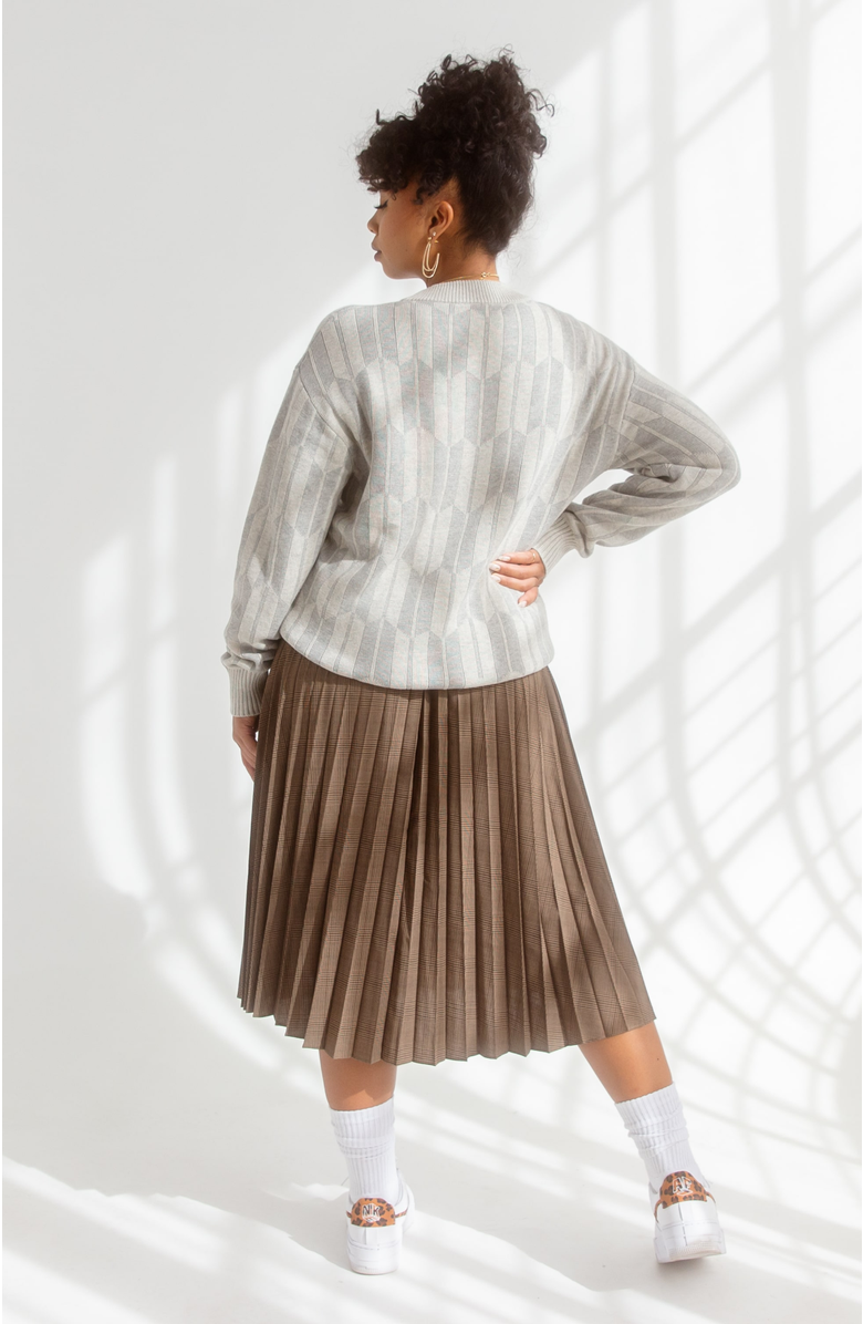 AKASHI-KAMA Arrow Crewneck Sweater, Alternate, color, Grey