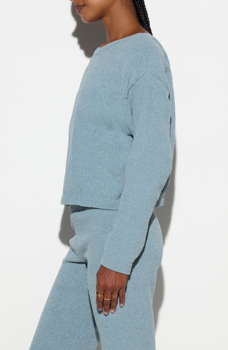 Spiritual Gangster Blaire Chenille Sweater, Alternate, color, Ocean Fog