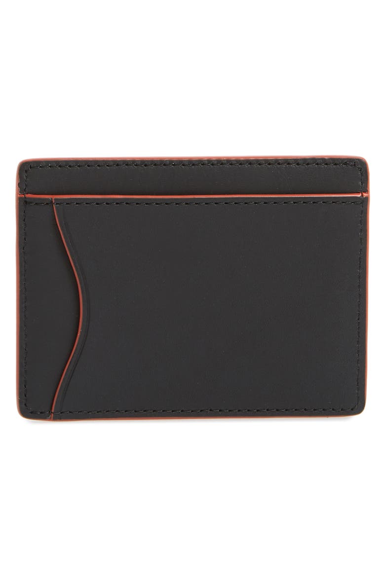 Hampshire Leather Card Case, Alternate, color, BLACK COMBO