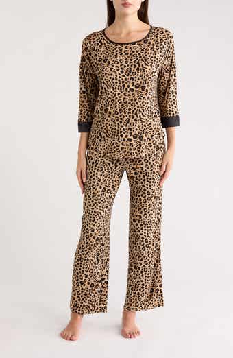 Natori Leopard Print Top & Pants Pajamas