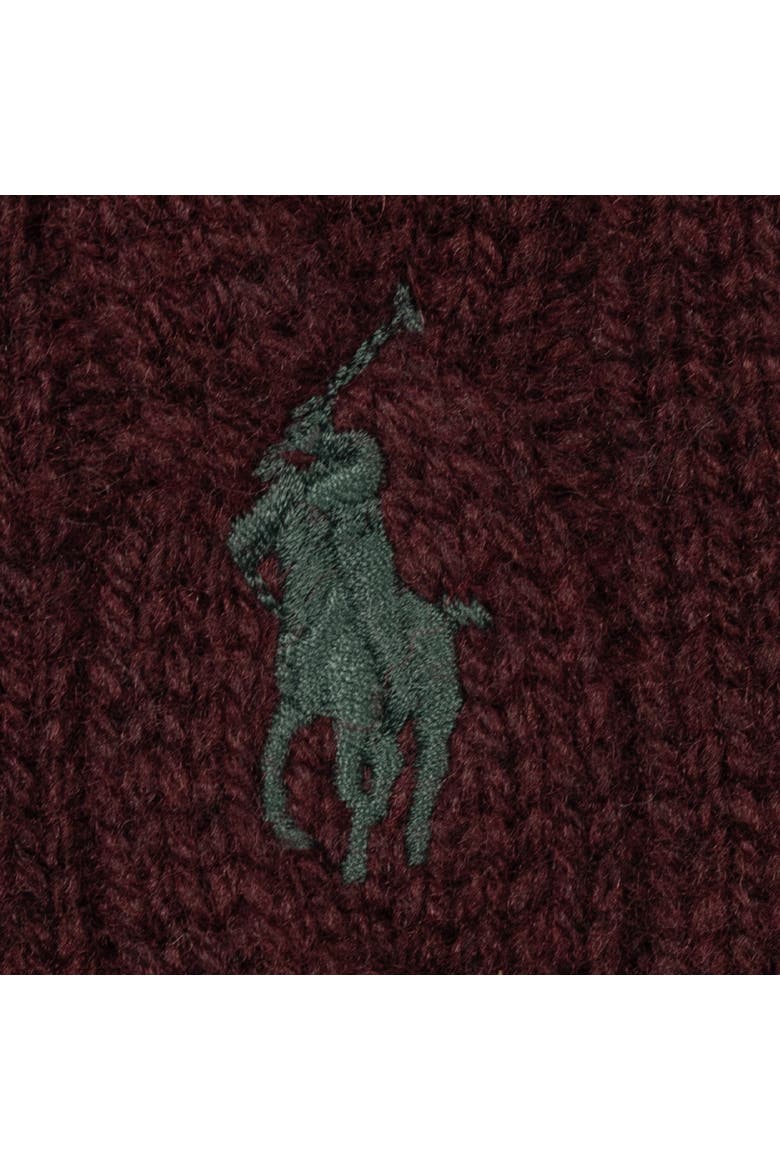 Cashmere Blend Cable Scarf, Alternate, color, Aged Wine Htr