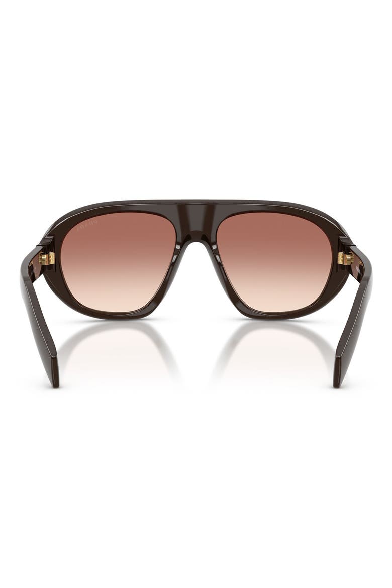 56mm Irregular Sunglasses, Alternate, color, CIGAR / LIGHT BROWN BORDEAUX