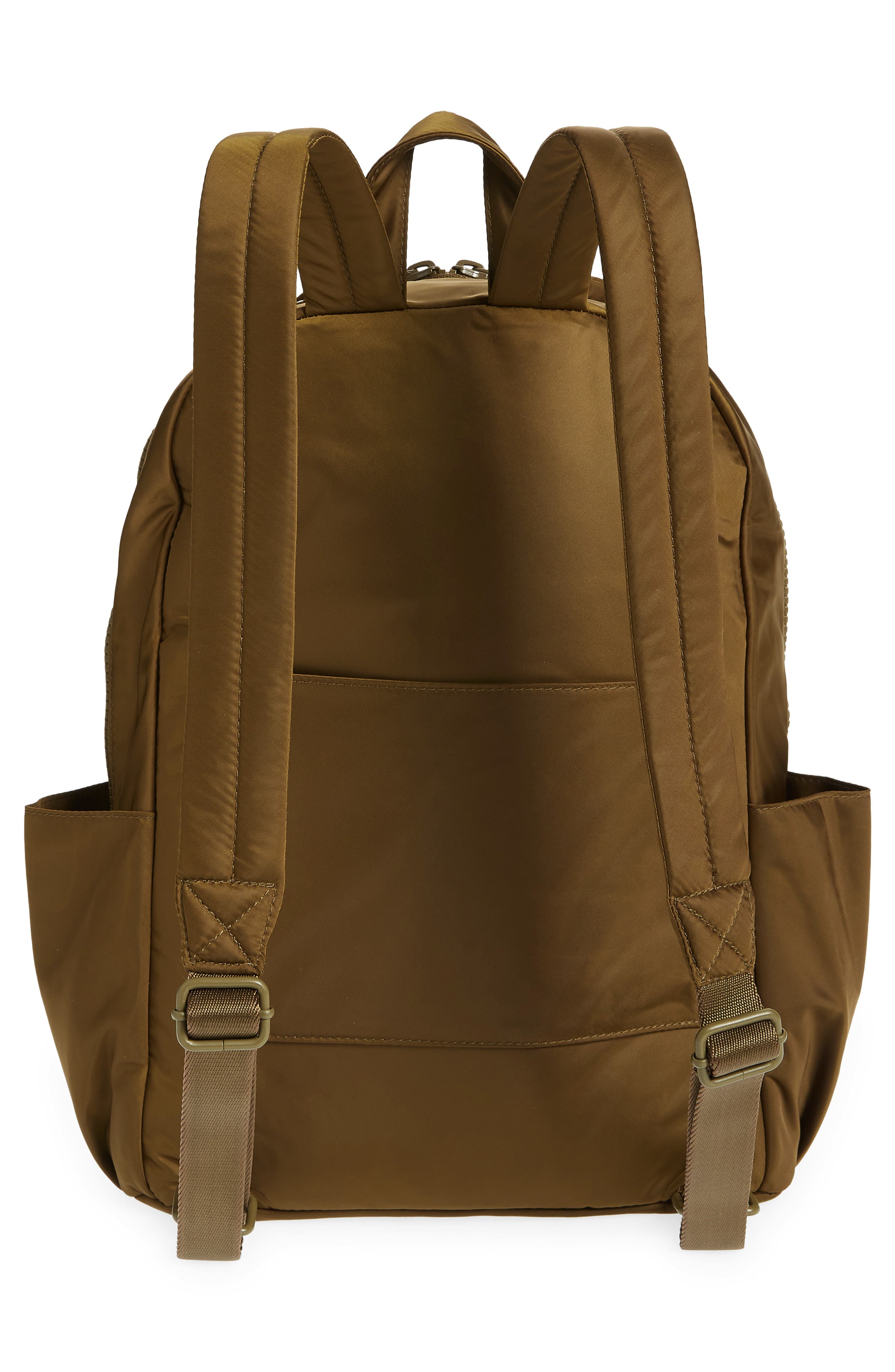Travel Nylon Backpack, Alternate, color, GOLDEN SPINACH