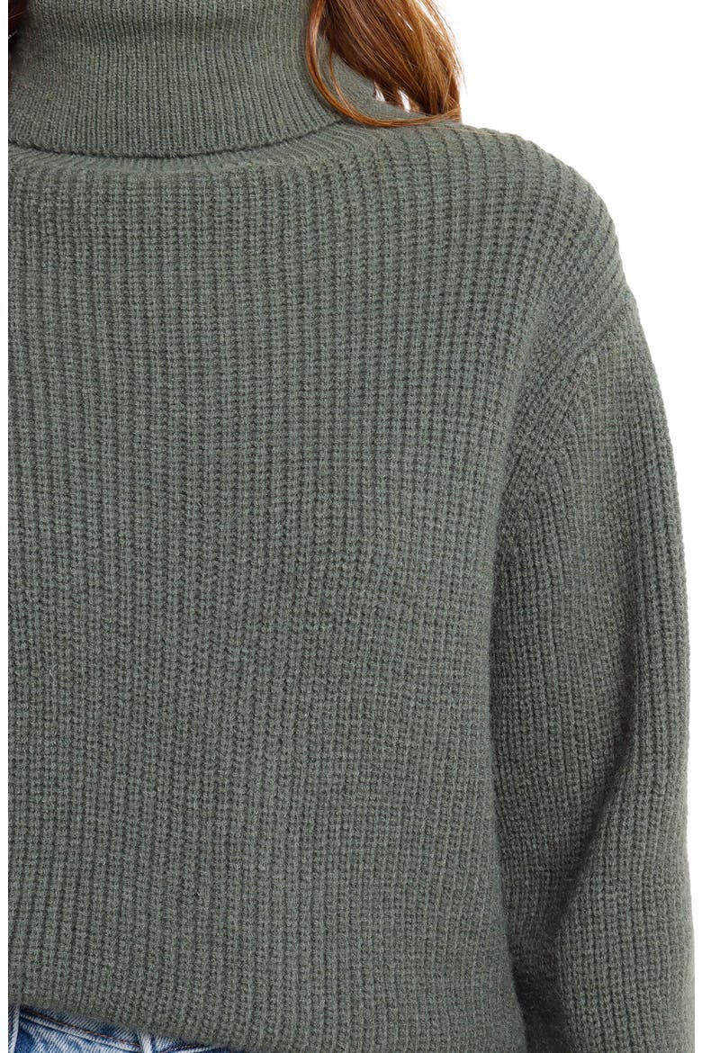 Freddie Turtleneck Sweater, Alternate, color, GREEN