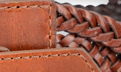 Sam Edelman Twist Braided Leather Belt In Brown