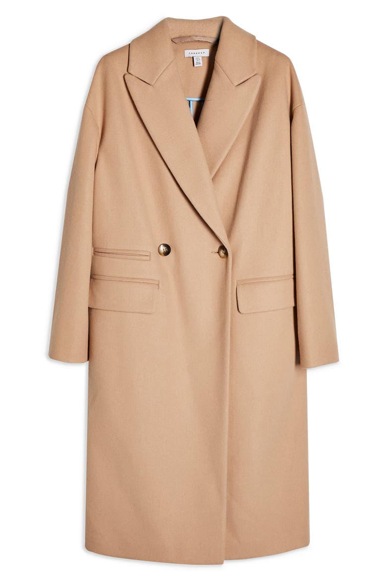 Classic Double Breasted Coat, Alternate, color, CAMEL