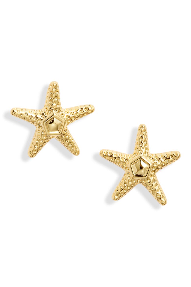 Manini Starfish Stud Earrings, Alternate, color, GOLD