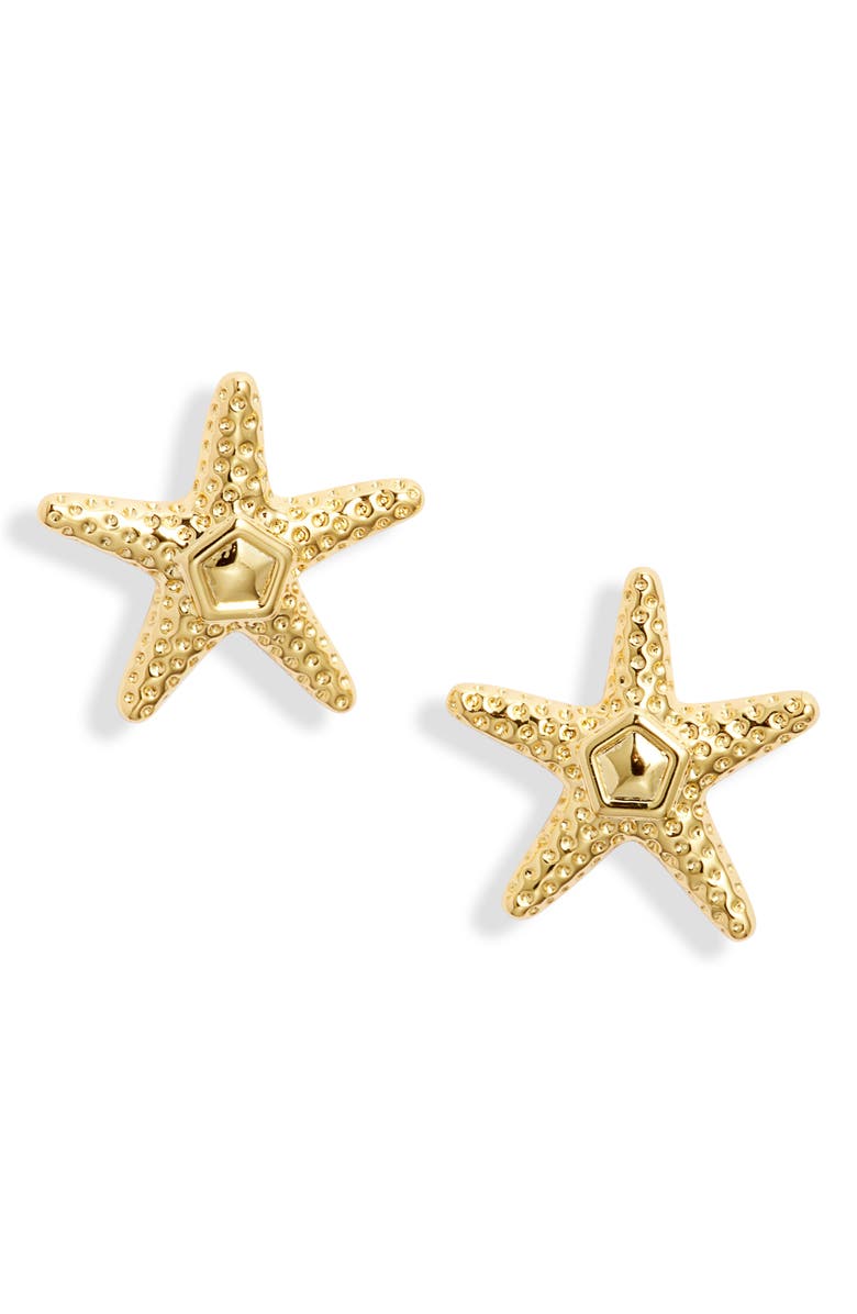 Kiara by Ki-ele Manini Starfish Stud Earrings, Alternate, color, Gold