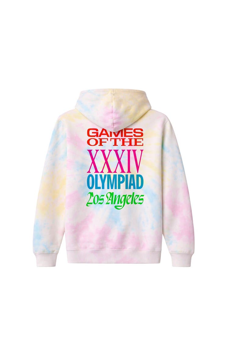 Men's Fanatics White LA28 Superbloom Collection Tie-Dye Hoodie, Alternate, color, White