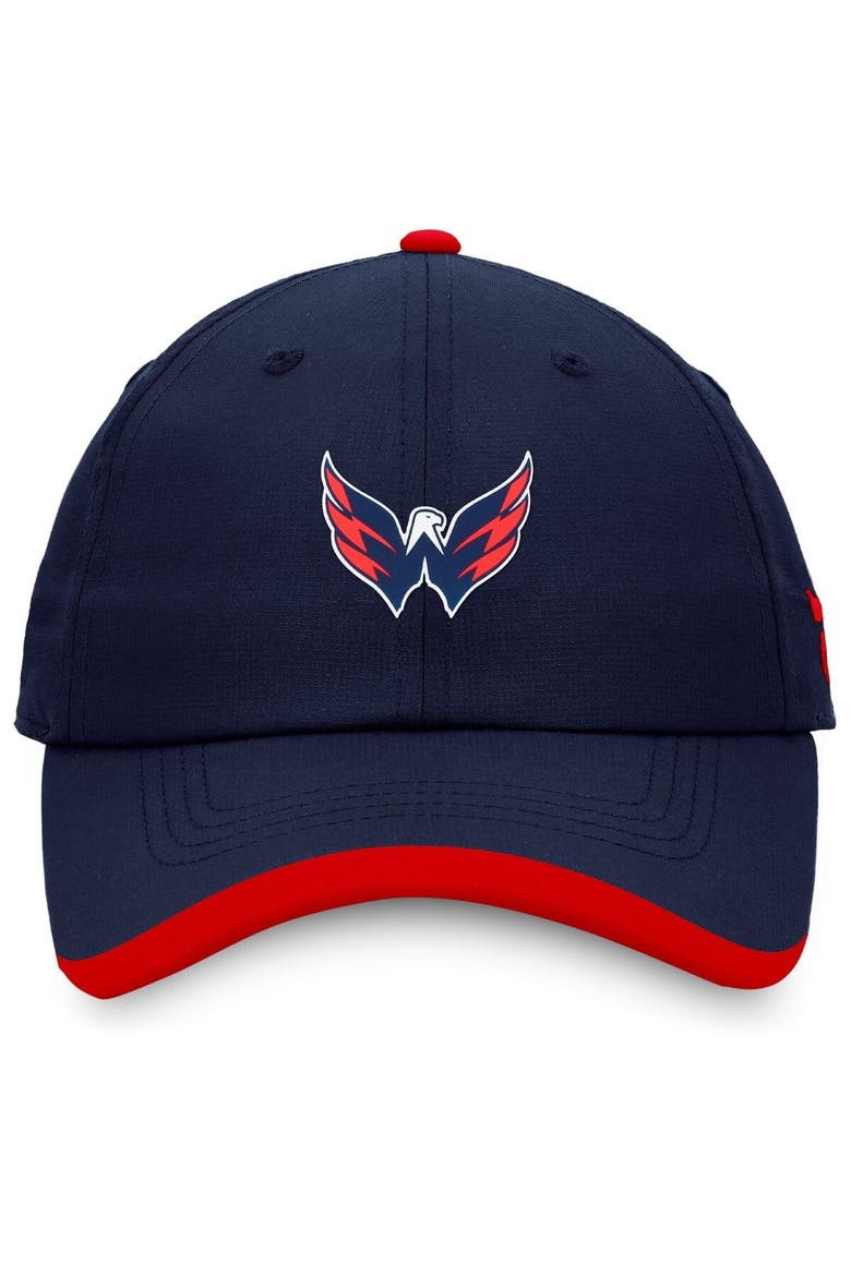 Men's Fanatics Branded Navy Washington Capitals Authentic Pro Rink Pinnacle Adjustable Hat, Alternate, color, Navy