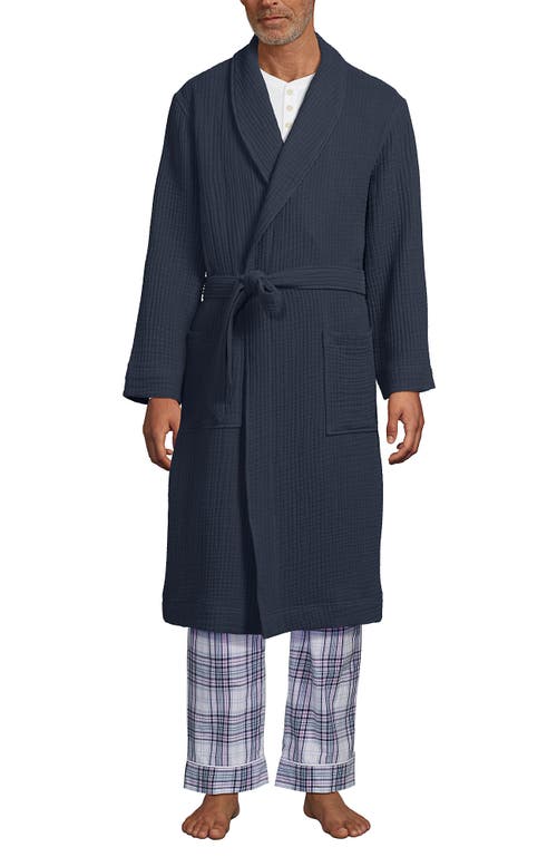 LANDS' END LANDS' END CALF LENGTH GAUZE ROBE 