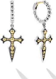 LAGOS Men's Anthem Single Cross Drop Earring