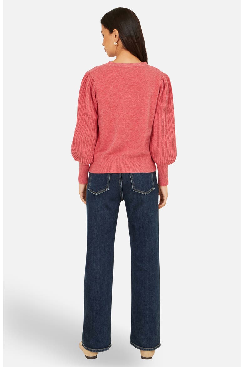 Knitted Balloon Sleeve Jumper, Alternate, color, Pink