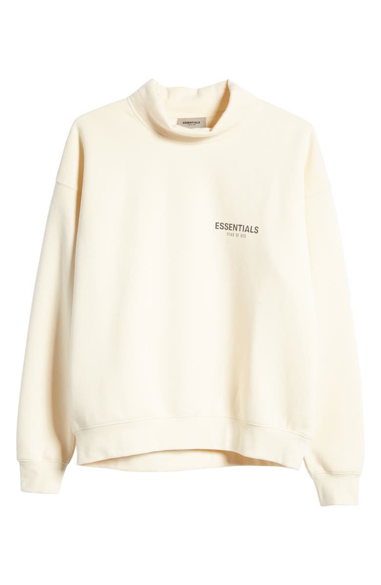 PacSun Fear of God Essentials Unisex Logo Mock Neck Sweatshirt, Alternate, color, 