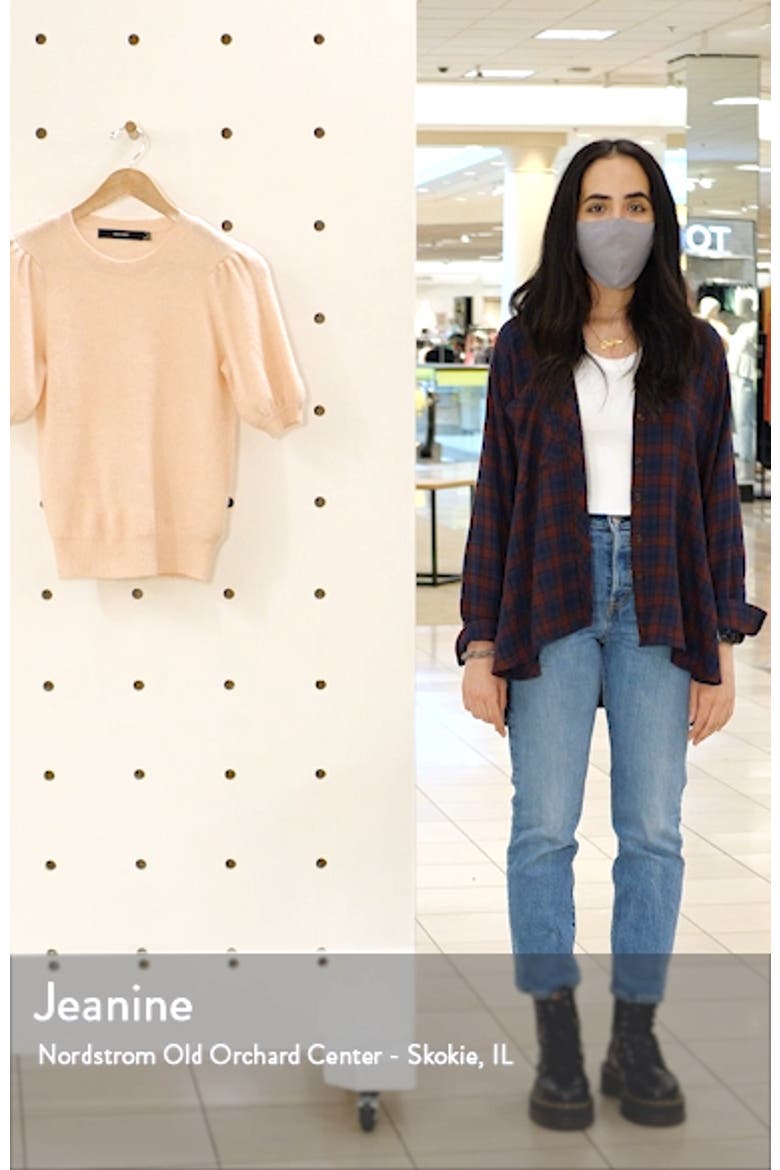 Lefile Puff Short Sleeve Ribbed Sweater video