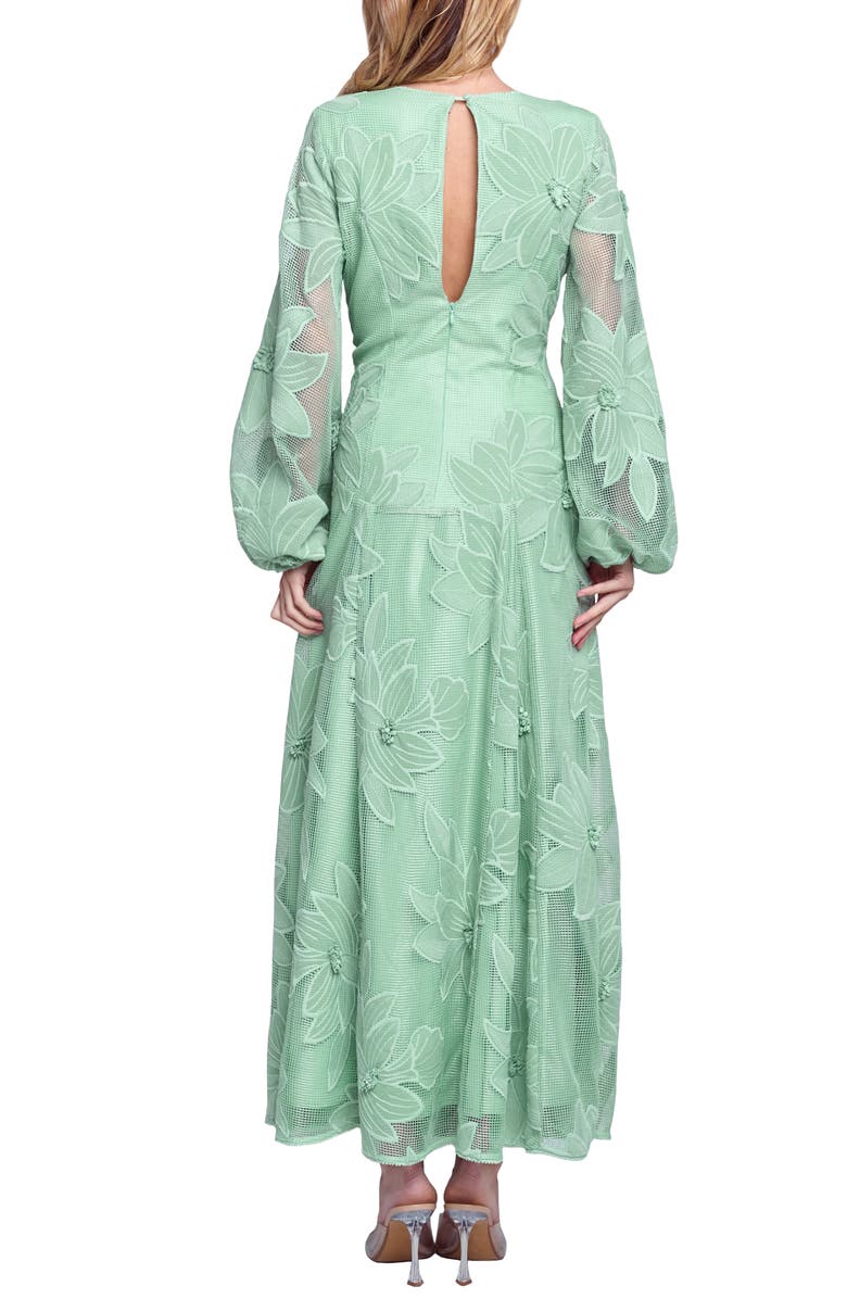 CIEBON Sarilla Long Sleeve Lace Gown, Alternate, color, Mint