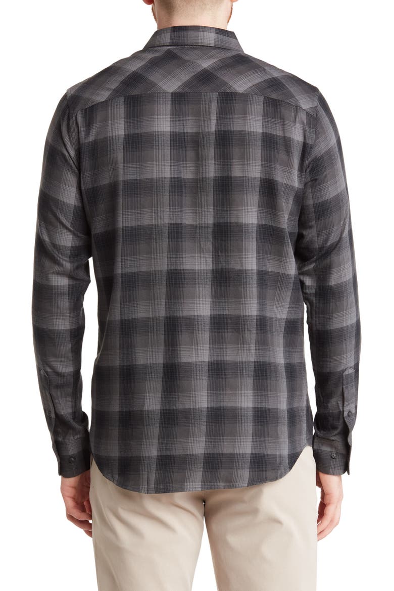 Inland Long Sleeve Shirt, Alternate, color, HEATHER BLACK