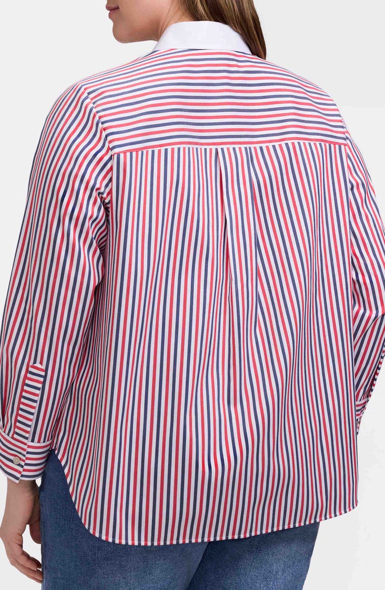 Foxcroft Stripe Boyfriend Button-Up Shirt, Alternate, color, 
