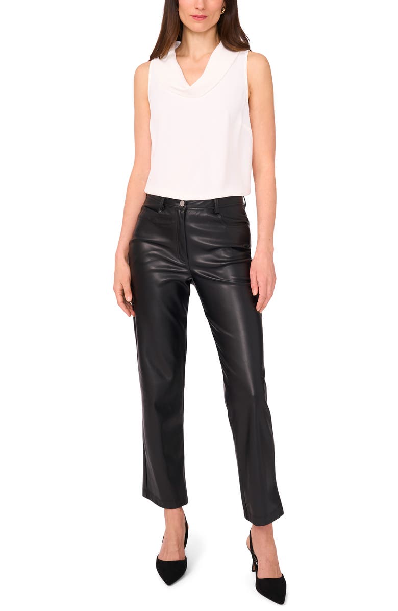 Vince Camuto Cowl Neck Sleeveless Blouse, Alternate, color, New Ivory