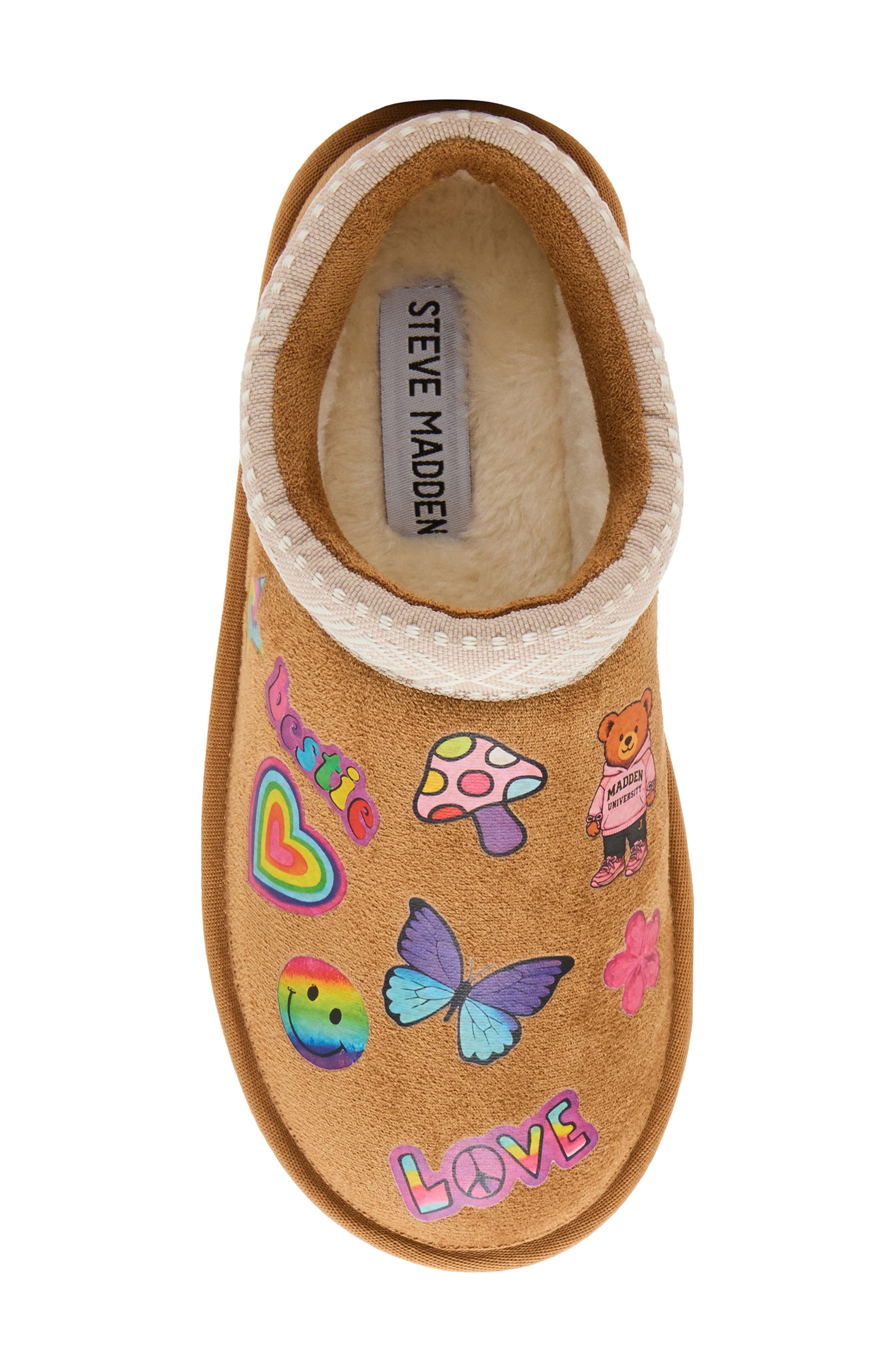Kids' Glazed Clog Slipper, Alternate, color, COGNAC MULTI