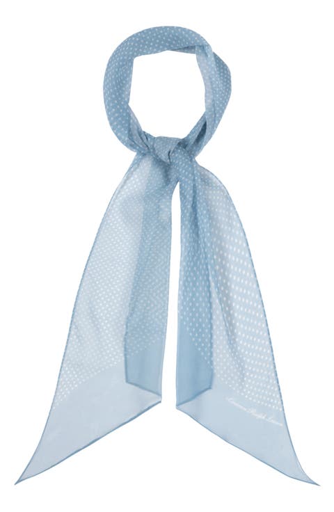 Dot Skinny Silk Scarf