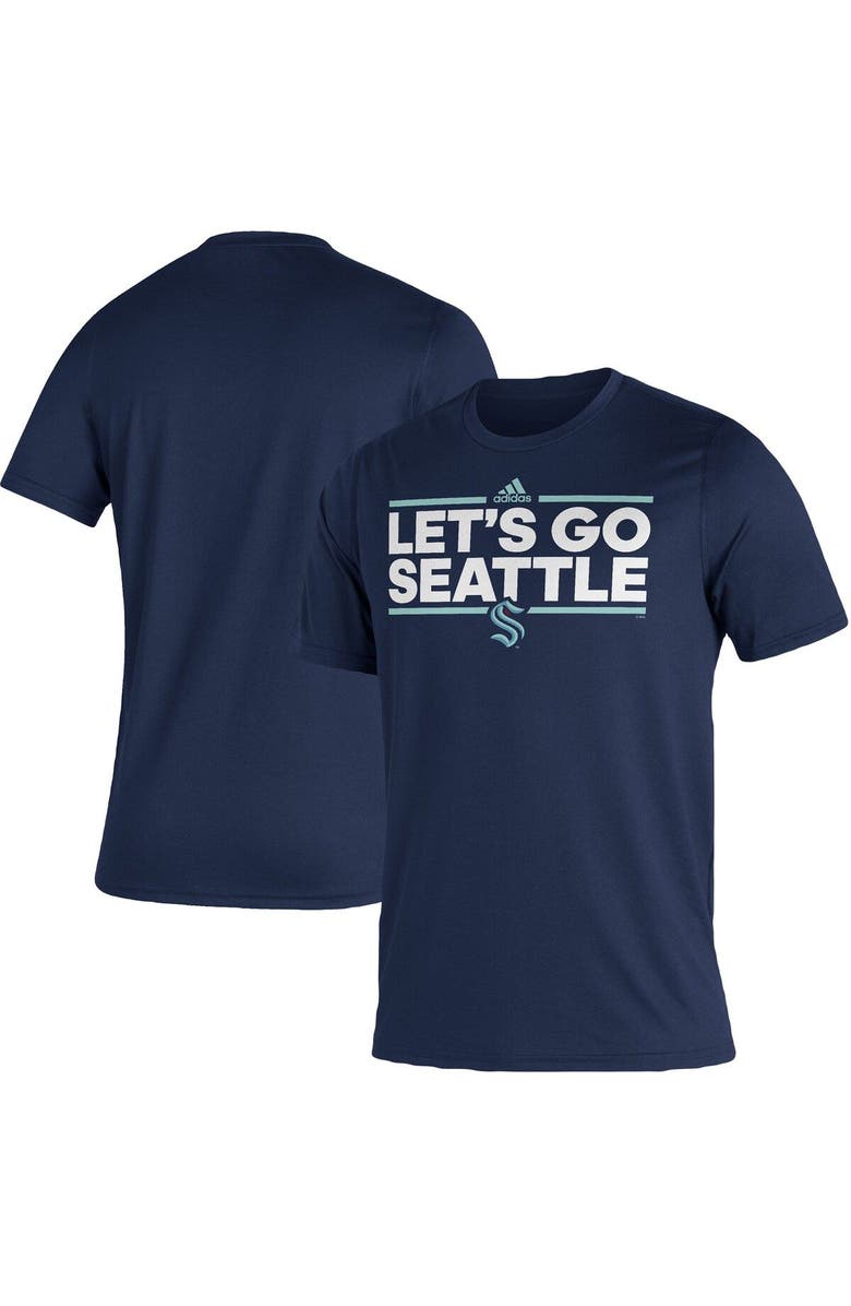 adidas Men's adidas Navy Seattle Kraken Dassler Creator T-Shirt, Main, color,