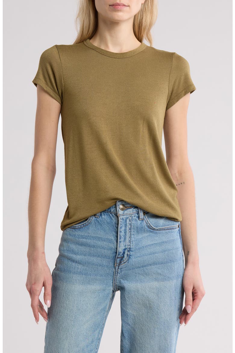 Lea Crewneck T-Shirt, Main, color, OLIVE
