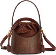 Etro Small Saturno Paisley Bucket Bag