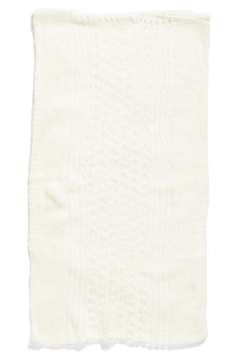 Pointelle Infinity Scarf, Alternate, color, IVORY
