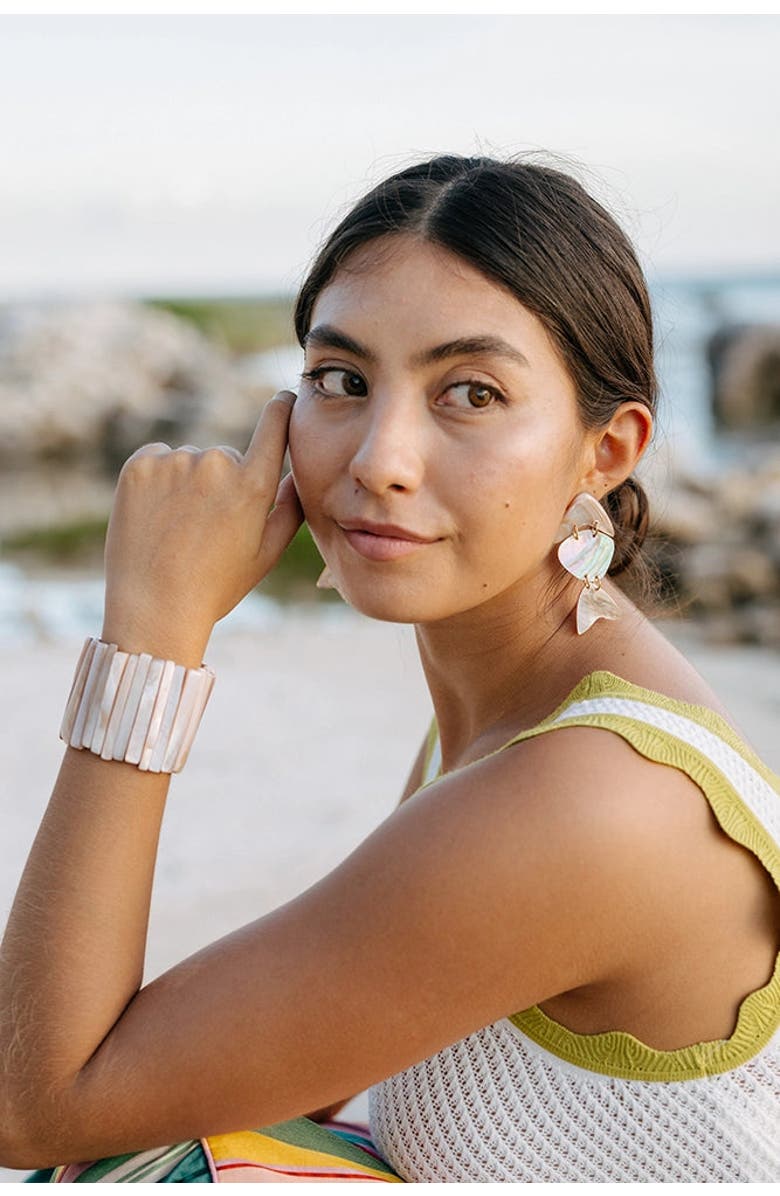 Noonday Shellfish Earrings, Alternate, color, Natural