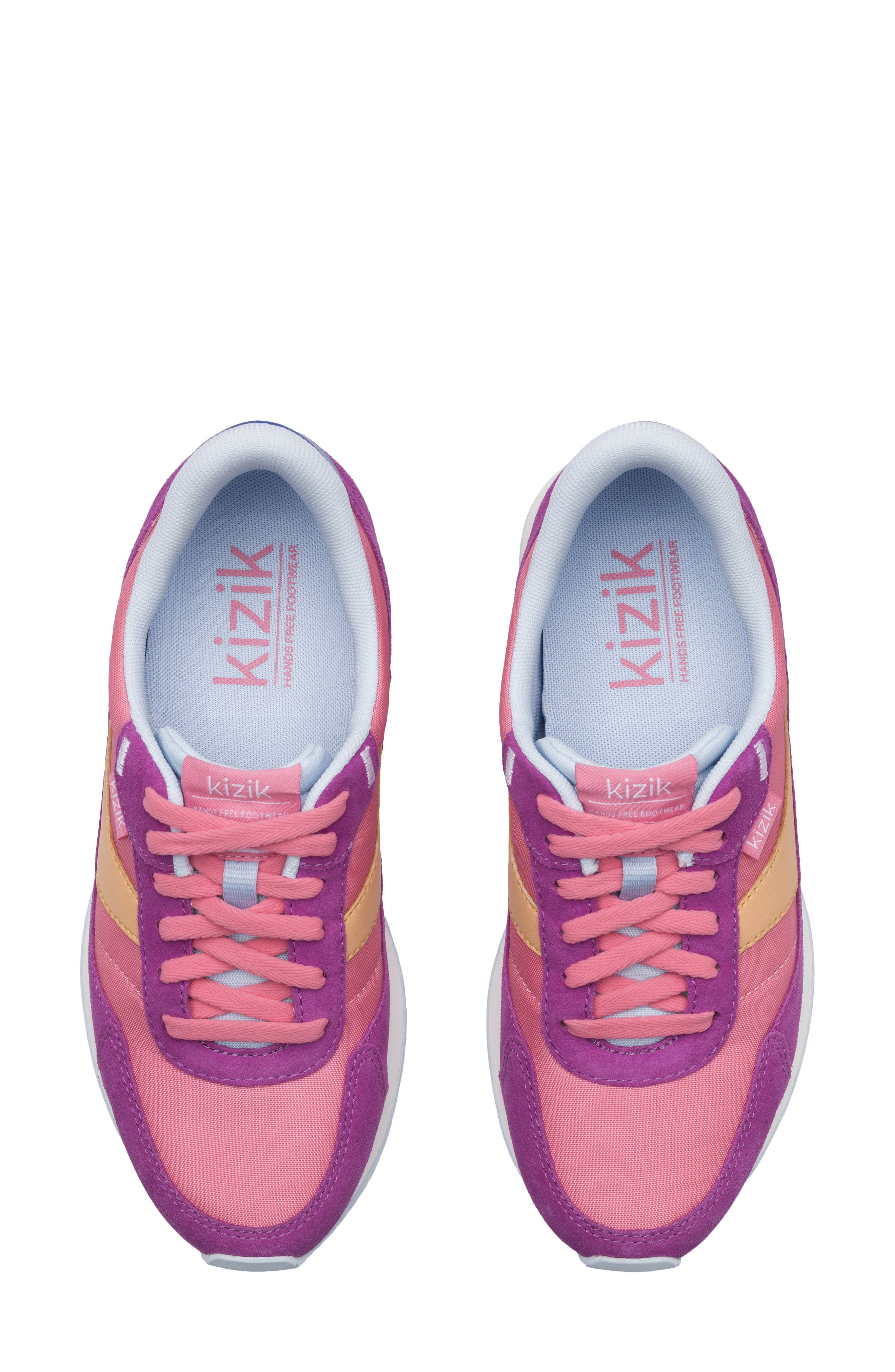 Siena Hands-Free Walking Sneaker, Alternate, color, PINK LEMONADE/ PURPLE ORCHID