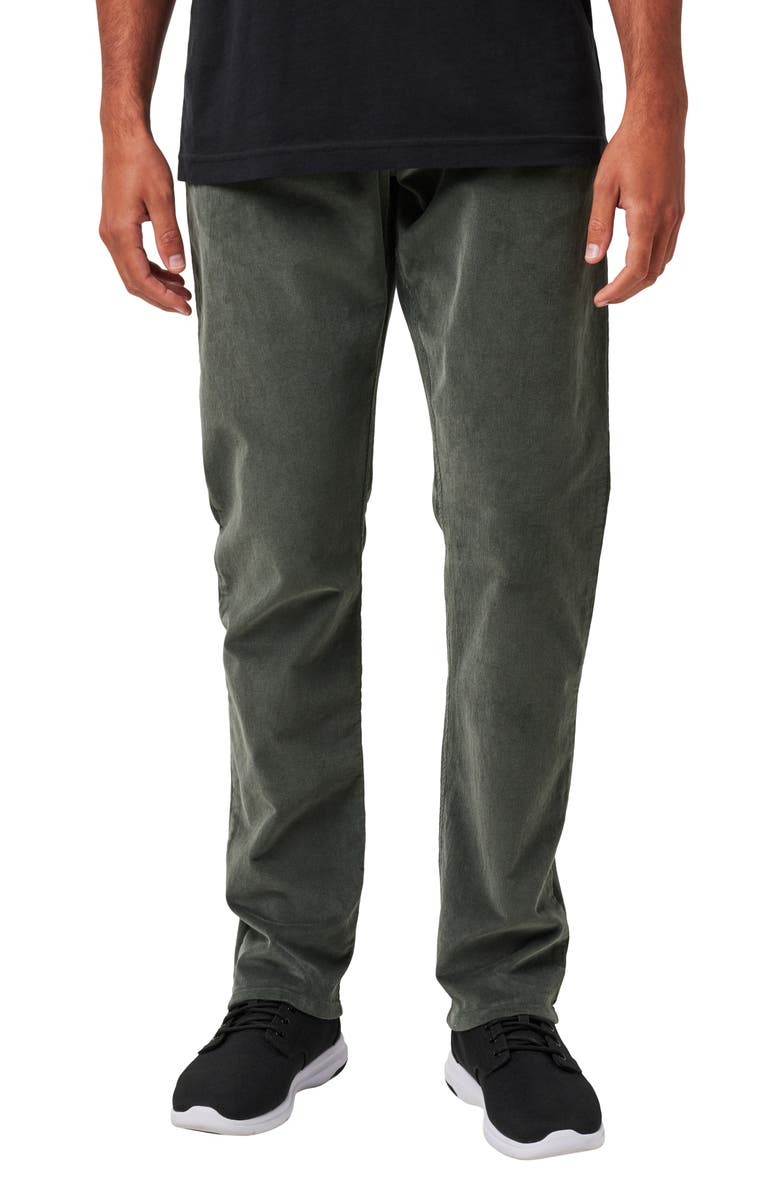 TravisMathew Start the Journey Legacy Featherweight Corduroy Pants, Main, color, Dark Olive
