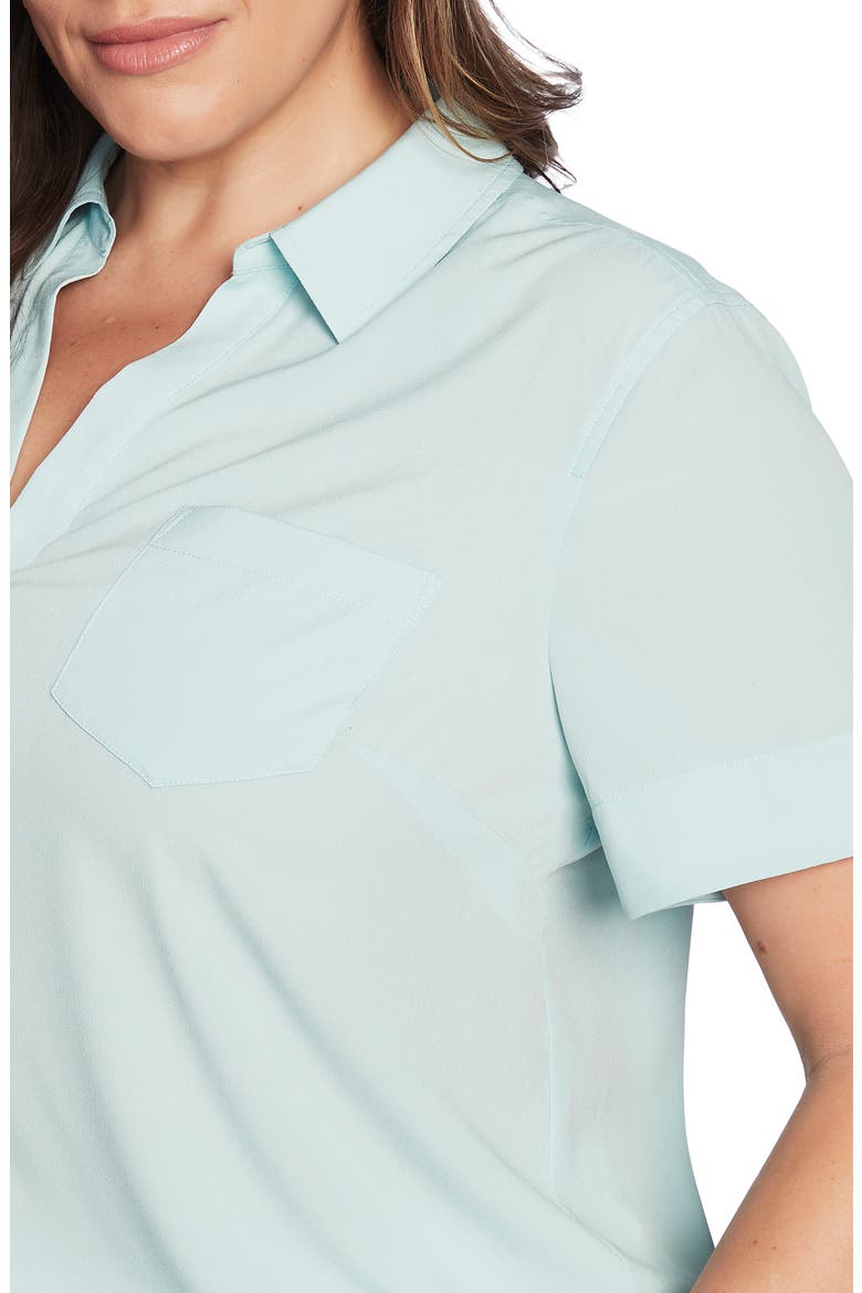 Patch Pocket Collared Blouse, Alternate, color, CRYSTAL SKY