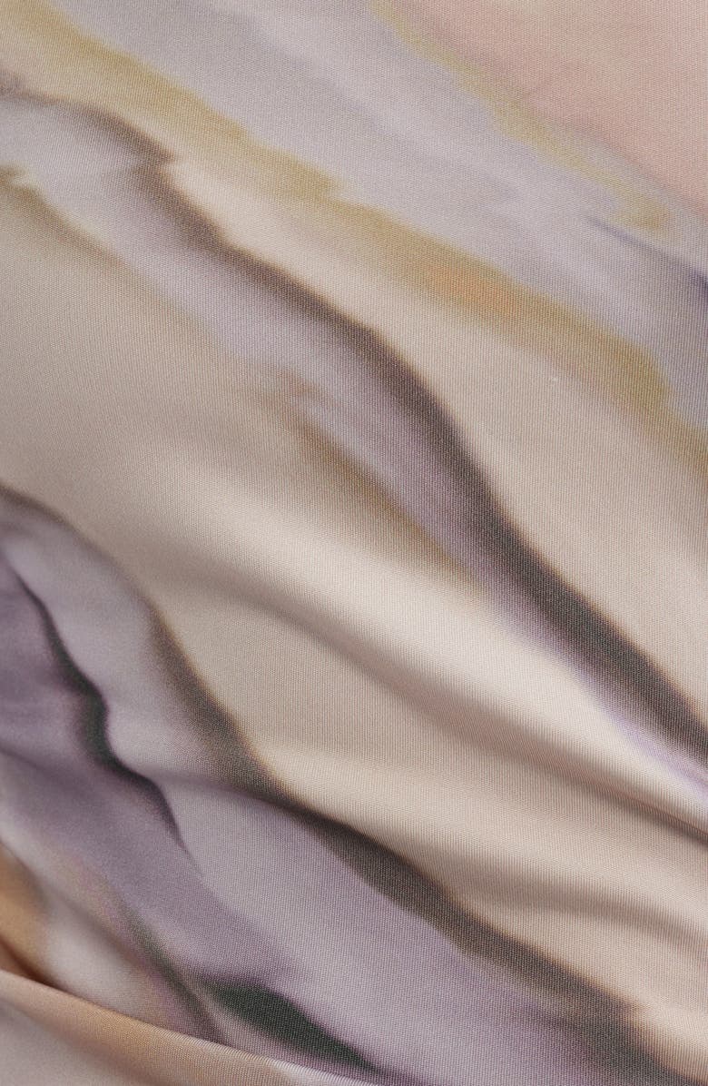 BOSS Ecaren Jersey Midi Dress, Alternate, color, Lavender Tide Print